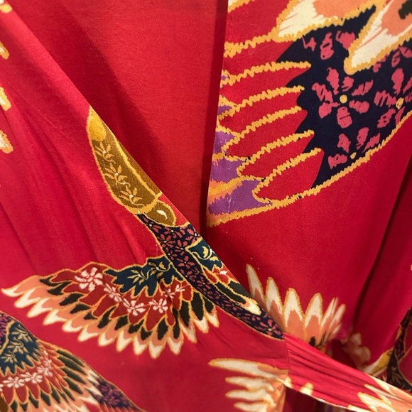 FARM Rio Wonderful Toucans Wrap Jumpsuit Red Multicolor Women’s Small R2001436 - Picture 8 of 8